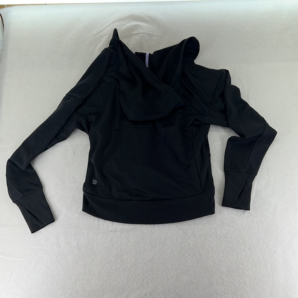 NWT All In Motion Long Sleeve 1/2 Zip Up Jacket Hoodie Black Womens Size XS - Picture 8 of 8